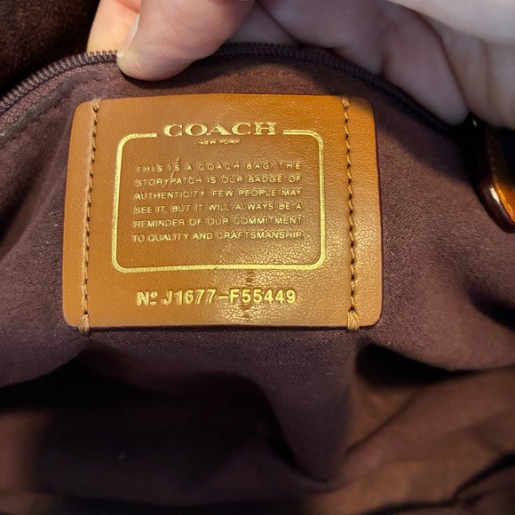 Coach Sierra Satchel F27598 Nude/Tan Patent Leather – Fair Condition - Picture 11 of 13